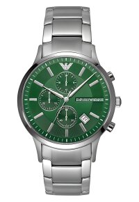 Emporio Armani Renato Chronograph Edelstahl Grün...