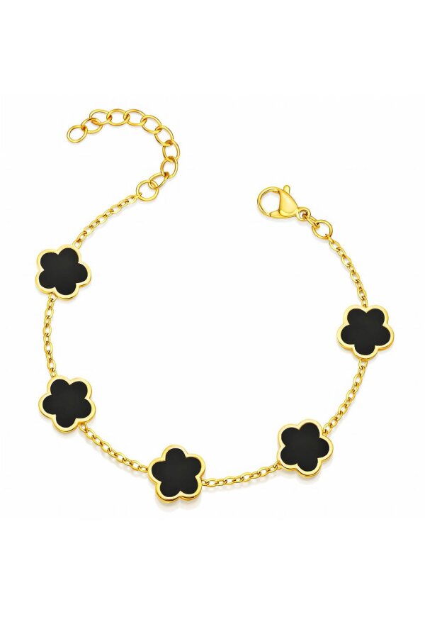 Flower Meadow Armband aus 18K vergoldetem Edelstahl