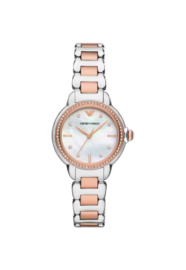Emporio Armani Dreizeigeruhr Zweifarbig Edelstahl AR11569