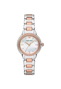 Emporio Armani Dreizeigeruhr Zweifarbig Edelstahl AR11569