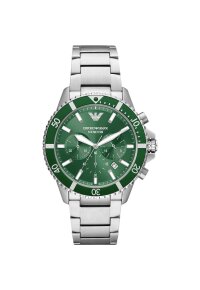 Emporio Armani Dreizeigeruhr Edelstahl Grün AR11500
