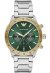Emporio Armani Mario Chronograph Bicolor Edelstahl Grün AR11454