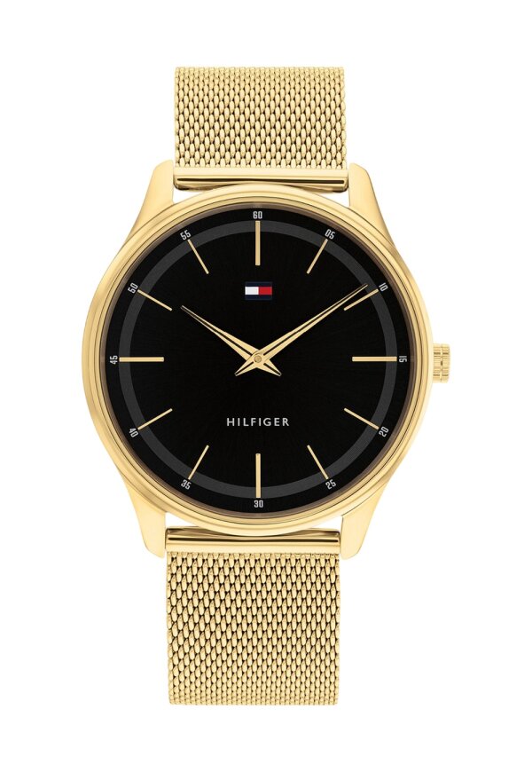 Tommy Hilfiger Adrian Quarzuhr Schwarz Gold 1710469