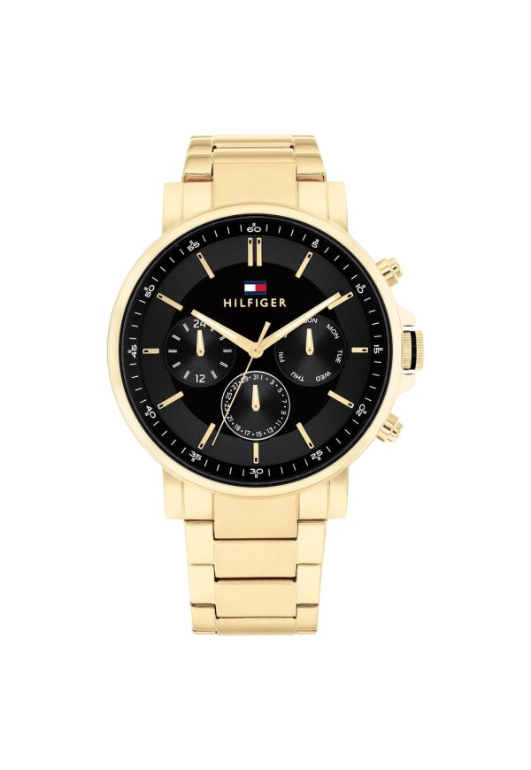 Tommy Hilfiger Tyson Multifunktionsuhr Schwarz Gold 1710589