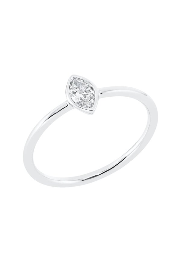Solitaire Ring 1FW80 aus 18kt weißgold mit Diamant 0,24 ct