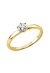 Solitaire Ring 1P076 aus 14kt Gelbgold mit Diamant 0,3ct