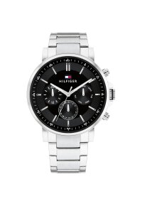 Tommy Hilfiger Tyson Multifunktionsuhr Schwarz Silber...