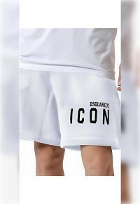 Dsquared2 Relax Fit Shorts Baumwolle Weiß Herren