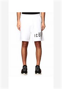 Dsquared2 Relax Fit Shorts Baumwolle Weiß Herren