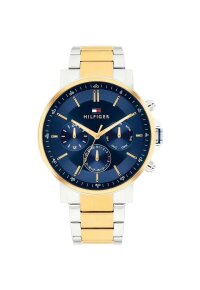 Tommy Hilfiger Tyson Multifunktionsuhr Blau Gold Silber...