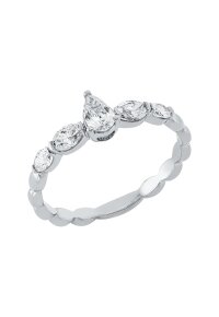 Solitärring 1HN46 aus 18 Karat Weißgold mit...