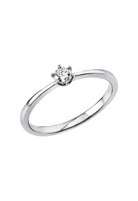 Solitärring 1C478 aus 18 Karat Weißgold mit...