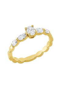 Solitärring 1HN43 aus 18 Karat Gelbgold mit 5...
