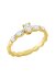 Solitärring 1HN43 aus 18 Karat Gelbgold mit 5 Diamanten 0,32 ct