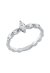 Solitärring 1HN41 aus 18 Karat Weißgold mit 5 Diamanten 0,48 ct