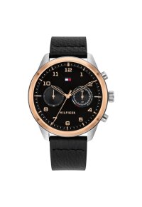 Tommy Hilfiger Patrick Dual Time Roségold Schwarz...