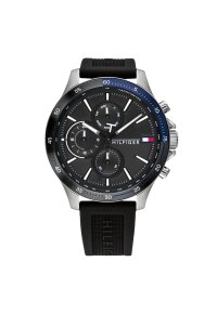 Tommy Hilfiger Bank Multifunktionsuhr Schwarz Silikon...