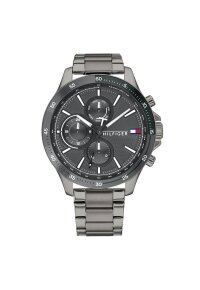 Tommy Hilfiger Bank Multifunktionsuhr Grau Edelstahl 1791719