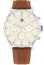 Tommy Hilfiger Tyson Multifunktionsuhr Braun Leder Beige 1792143