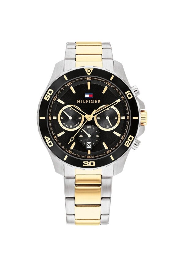 Tommy Hilfiger Jordan Chronograph Bicolor Edelstahl Schwarz 1792095