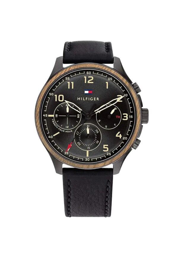 Tommy Hilfiger Asher Multifunktionsuhr Schwarz Leder 1791854