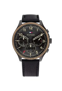 Tommy Hilfiger Asher Multifunktionsuhr Schwarz Leder 1791854