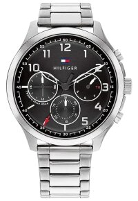 Tommy Hilfiger Asher Multifunktionsuhr Edelstahl Schwarz...