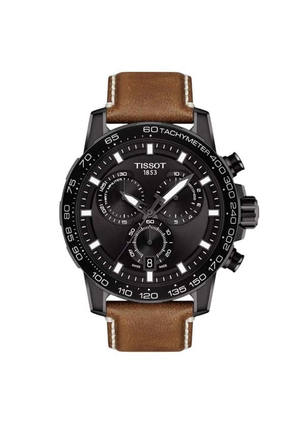 Tissot Supersport Chronograph Schwarz PVD Leder T125.617.36.051.01