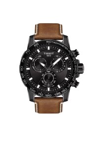 Tissot Supersport Chronograph Schwarz PVD Leder...