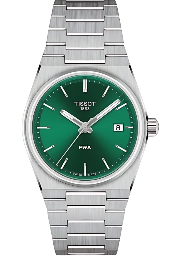 Tissot PRX 35 Quarzuhr Grün Edelstahl T137.210.11.081.00