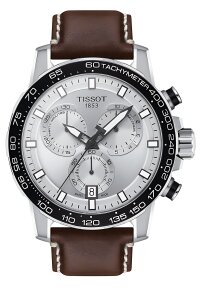 Tissot Supersport Chronograph Silber Leder...