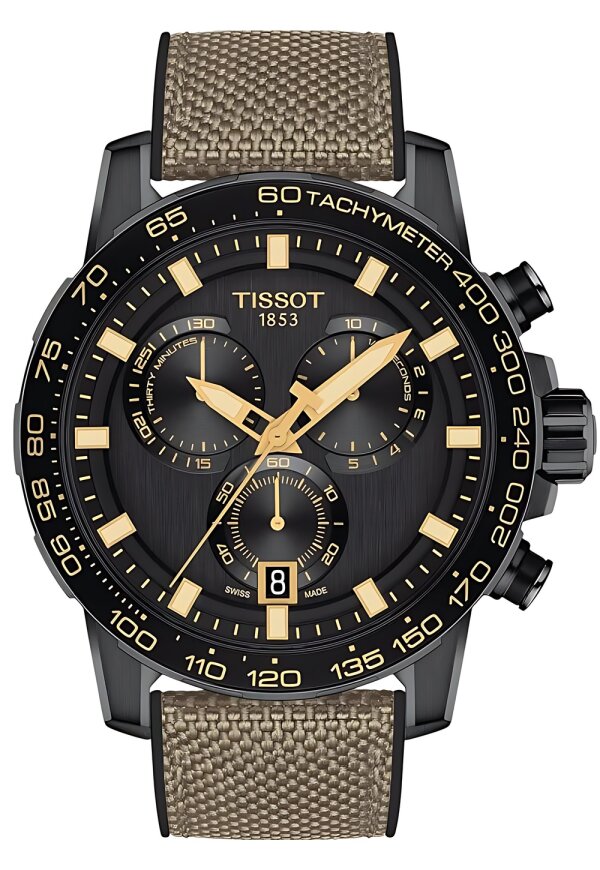 Tissot Supersport Chronograph Schwarz PVD Textil Kautschuk T125.617.37.051.01