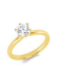 Solitärring 1JW93 aus 18 Karat Gelbgold mit Diamant...