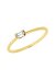 Solitärring 1JL19 aus 18 Karat Gelbgold mit Diamant im Smaragdschliff 0,16 ct