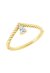 Solitärring 1GH37 aus 18 Karat Weißgold/Gelbgold mit Tropfen-Diamant 16 ct