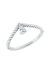 Solitärring 1GH37 aus 18 Karat Weißgold/Gelbgold mit Tropfen-Diamant 16 ct
