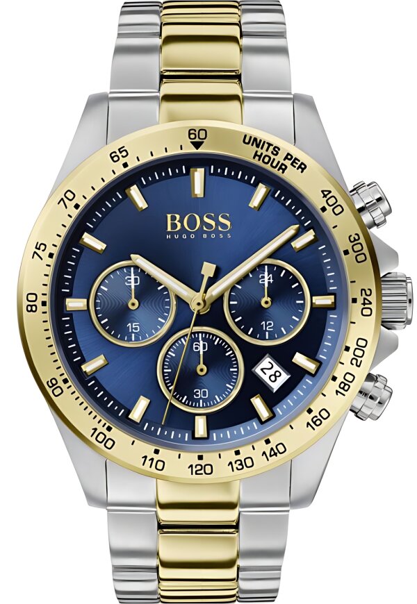Hugo Boss Hero Chronograph Bicolor Edelstahl Blau HB1513767