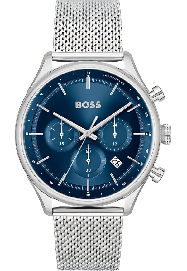 Hugo Boss Gregor Chronograph Edelstahl Blau Mesh HB1514052