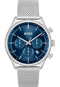 Hugo Boss Gregor Chronograph Edelstahl Blau Mesh HB1514052