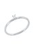 Solitaire Ring 1IE25 aus 18 Karat Weißgold mit Diamant im Smaragdschliff 0,10 ct