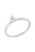 Solitärring 1IE07 aus 18 Karat Weißgold mit Tropfen Diamant 0,26 ct