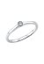 Solitärring 1U527 aus 18 Karat Weißgold mit rundem Diamant 0,10 ct