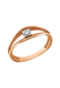 Solitärring 1KO13 aus 18 Karat RotgoldWeißgold...