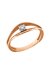Solitärring 1KO13 aus 18 Karat RotgoldWeißgold mit Diamant 0,04 ct