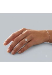 Solitärring 1HF44 aus 18 Karat Weißgold mit...