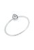 Solitärring 1HF44 aus 18 Karat Weißgold mit Tropfen Diamant 0,09 ct