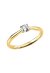 Solitärring 1Q558 aus 18 Karat Gelbgold mit ovalem Diamant 0,25 ct