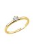 Solitärring 1O322 aus 14 Karat Gelbgold/Weißgold mit Diamant  0,15 ct