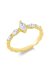 Solitärring 1HN87 aus 18 Karat Gelbgold mit 5 Navette Diamanten 0,55 ct