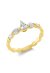 Solitärring 1HN45 aus 18 Karat Gelbgold mit 5 Tropfen Diamanten 0,54 ct